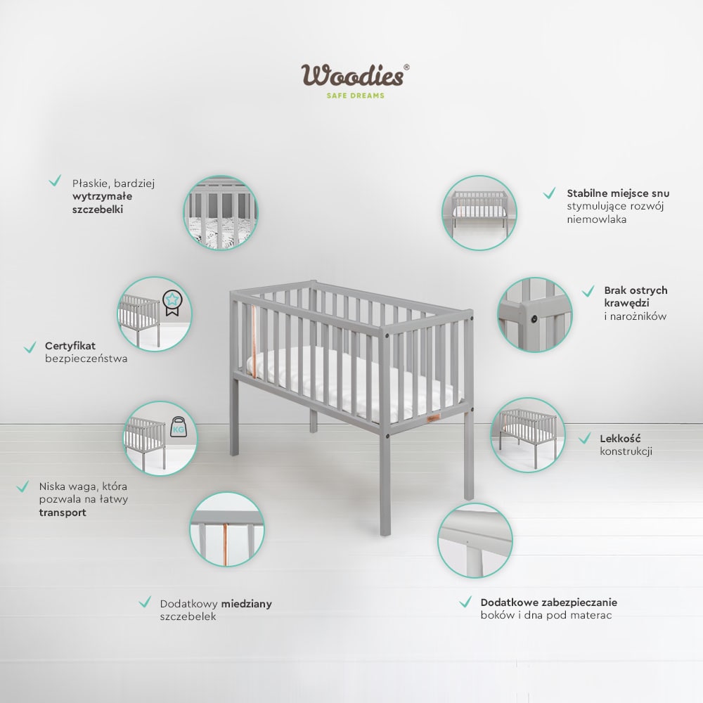 bedside crib craft szary woodies infografika specyfikacyjna min 8182