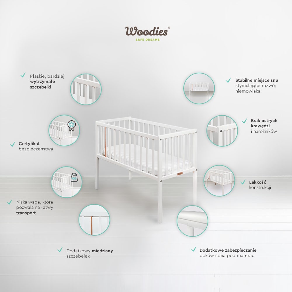 bedside crib craft white woodies infografika specyfikacyjna min 8777